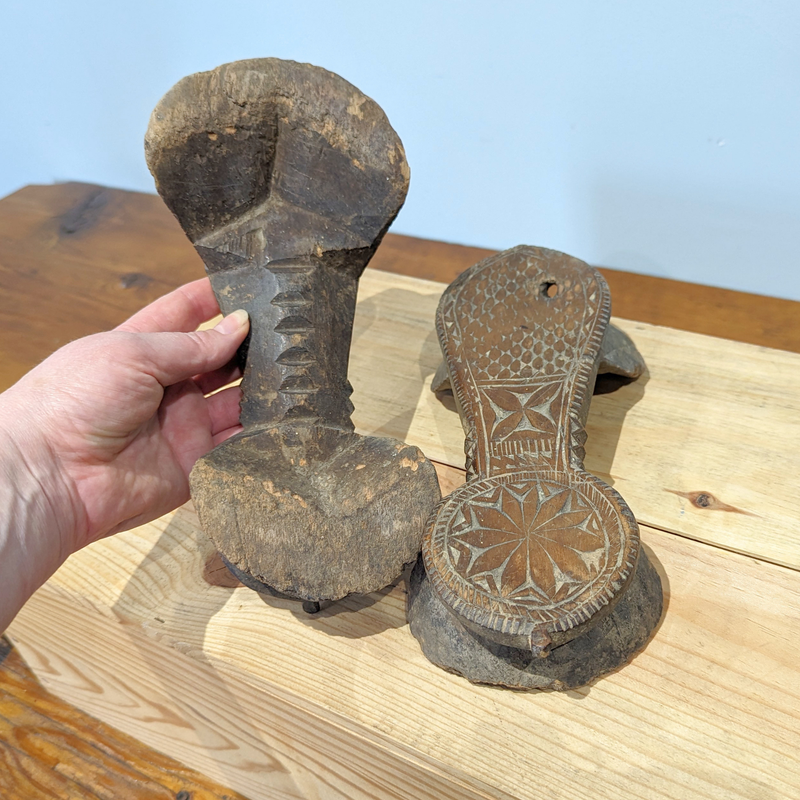 Load image into Gallery viewer, Wood Sandals | Antique from Pakistan
