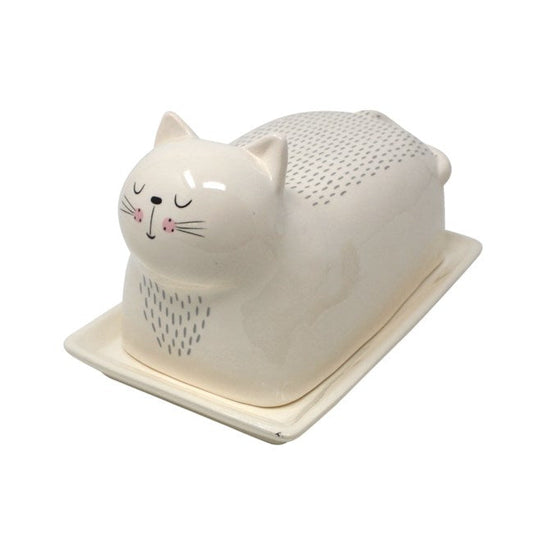 Cat Covered Butterdish