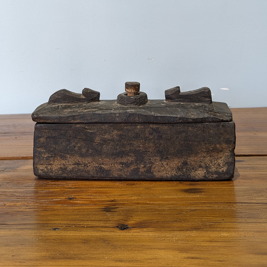 Vintage Wood Spice Box | Folk Art from Nepal