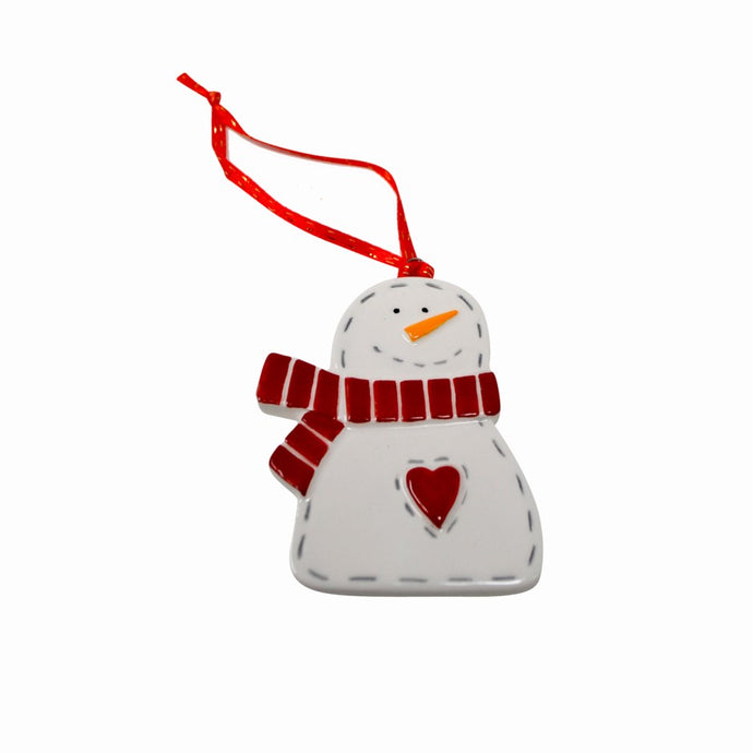 Snowman Ceramic Ornament