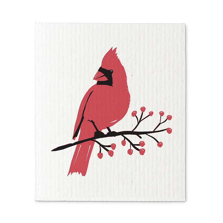 Load image into Gallery viewer, Perched Cardinal : Eco Dishcloths
