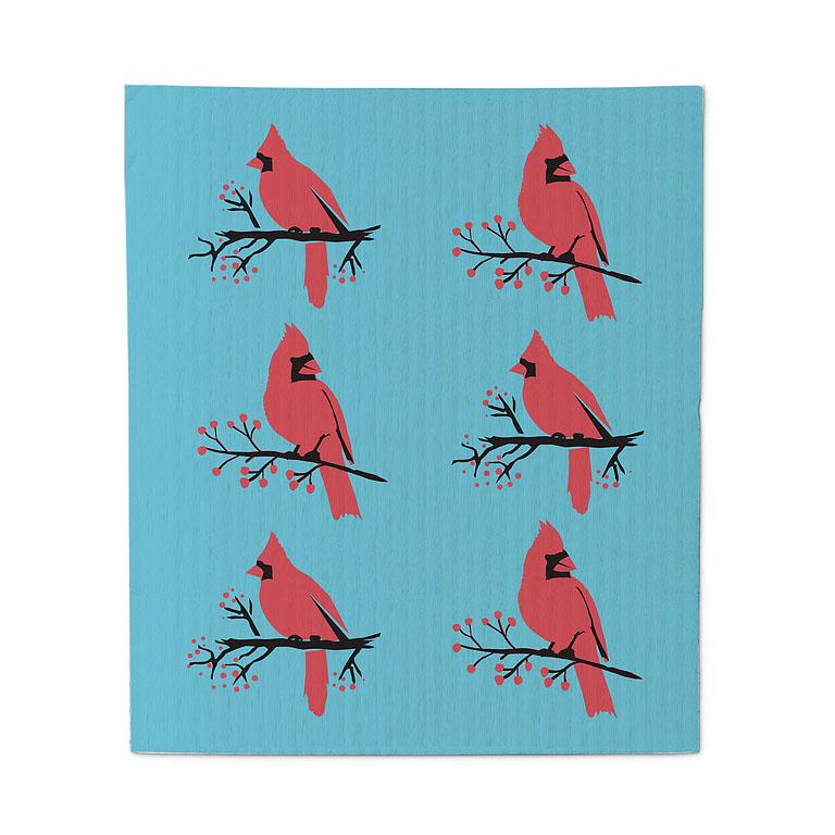 Load image into Gallery viewer, Perched Cardinal : Eco Dishcloths
