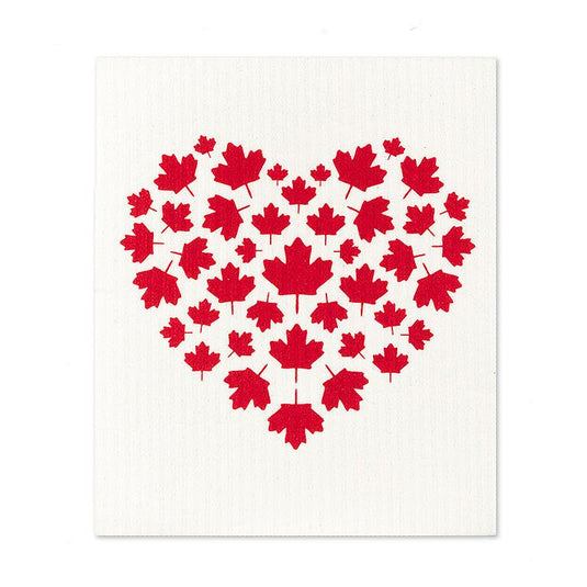 Eco-Dishcloths : Canada Flag & Heart