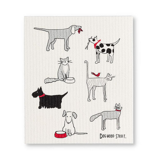 Dogs & Cats Eco-Dishcloths