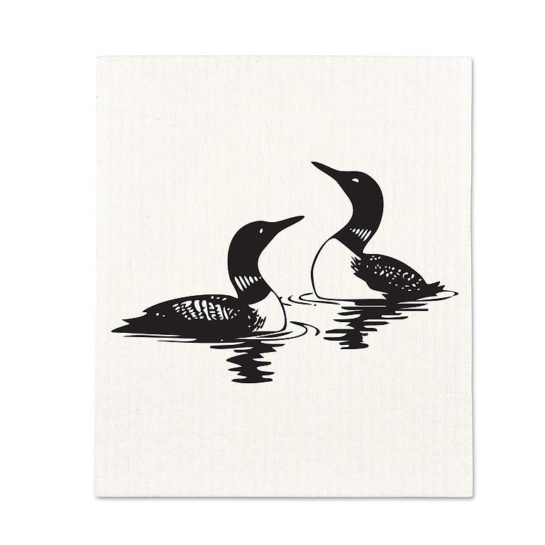 Load image into Gallery viewer, Swimming Loons Eco-Dishcloths (set 2)
