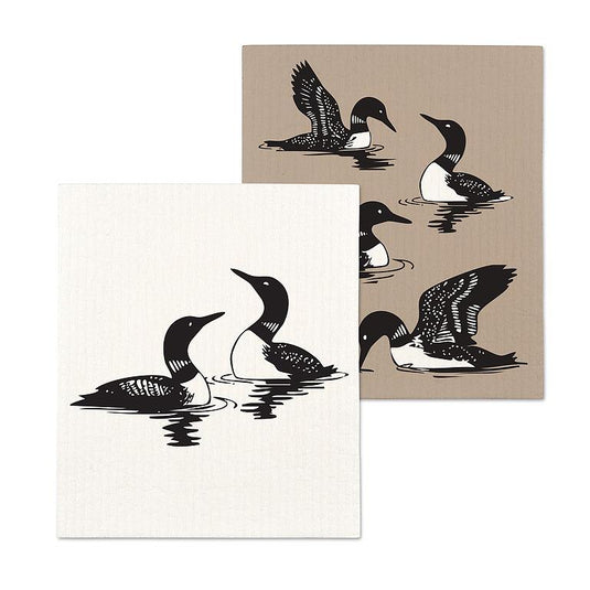 Swimming Loons Eco-Dishcloths (set 2)