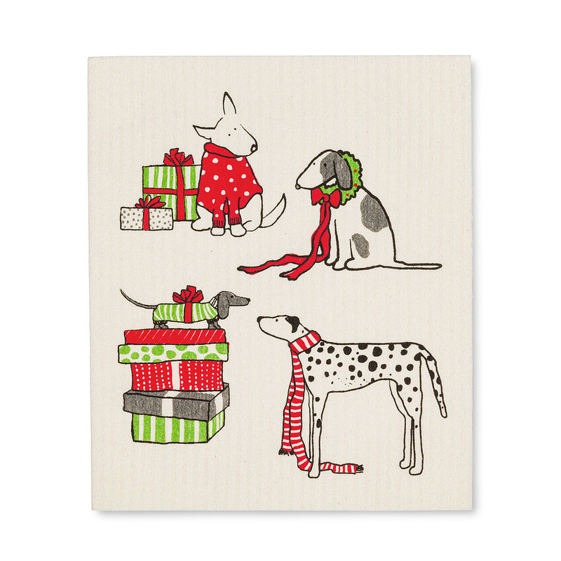 Load image into Gallery viewer, Holiday Dogs Eco Dishcloths
