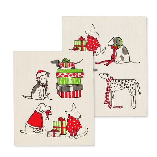 Eco Dishcloths - Holiday Dogs