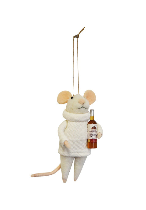 Winne the Wino Christmas Mouse Ornament