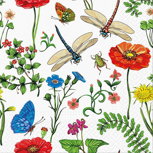 Wild Blooms Paper Napkins | Lunch Size