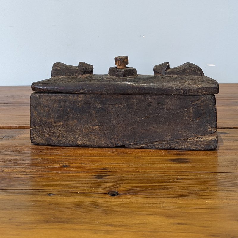 Load image into Gallery viewer, Vintage Wood Spice Box | Folk Art from Nepal
