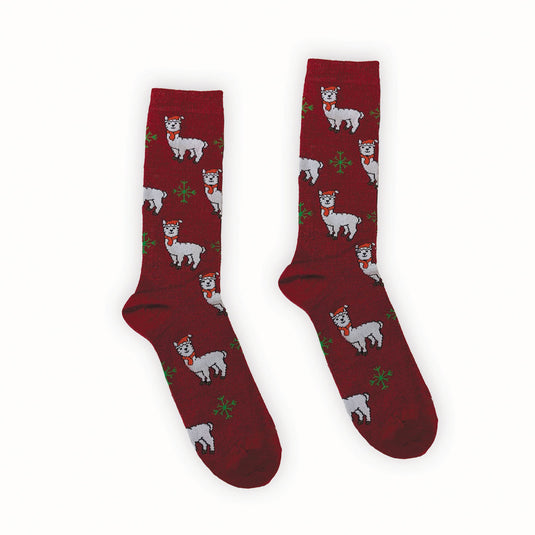 Alpaca Socks In Festive Alpaca
