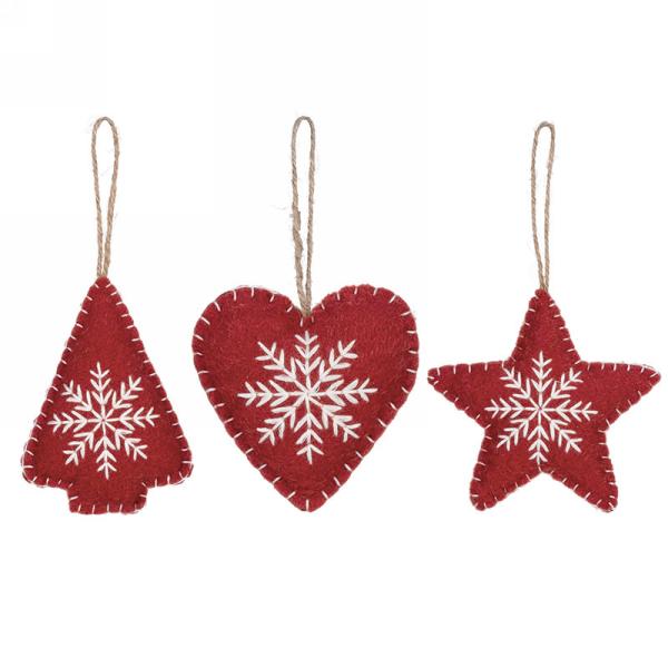 Stitched Felt Ornaments