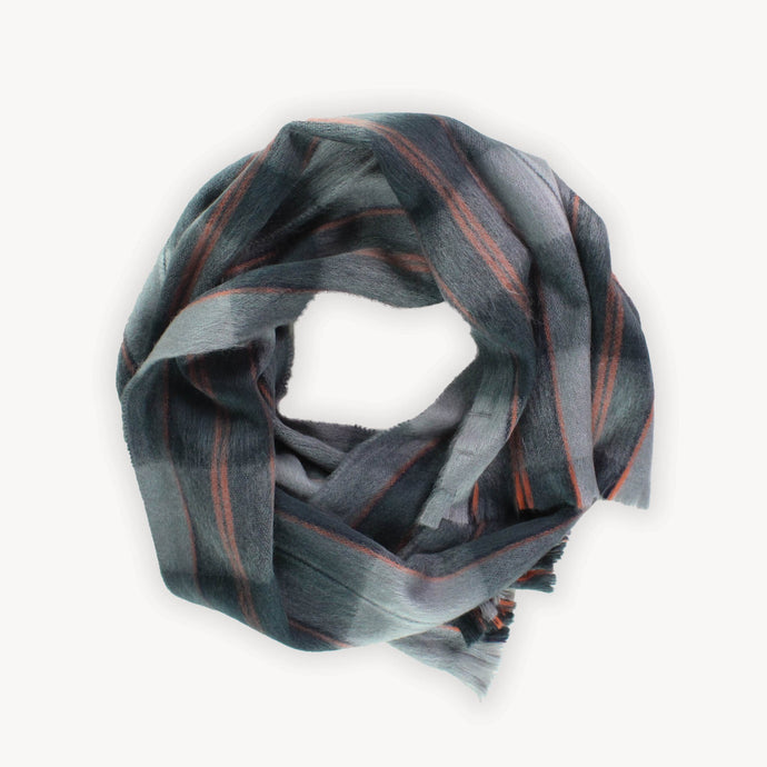 Alpaca Scarf in Retro Grey Plaid