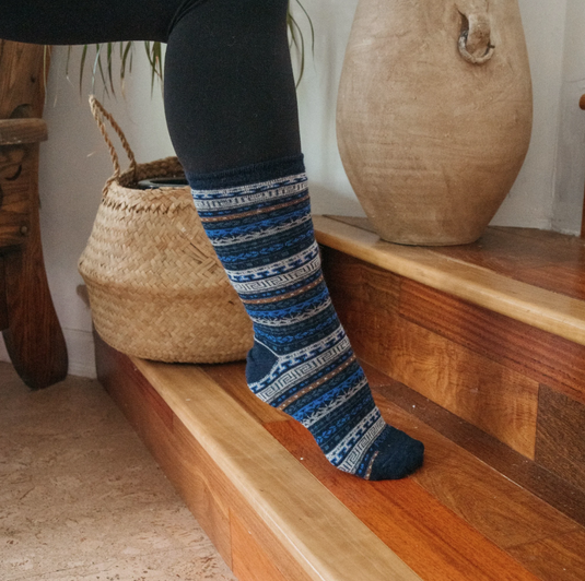 Alpaca Socks  In Lapis Lazuli