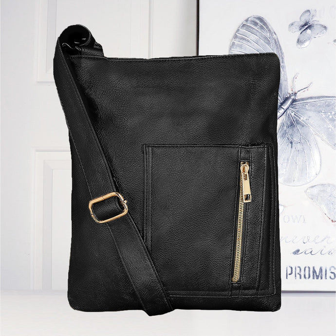 Nina Crossbody Satchel in Black