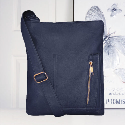 Nina Crossbody Satchel in Navy