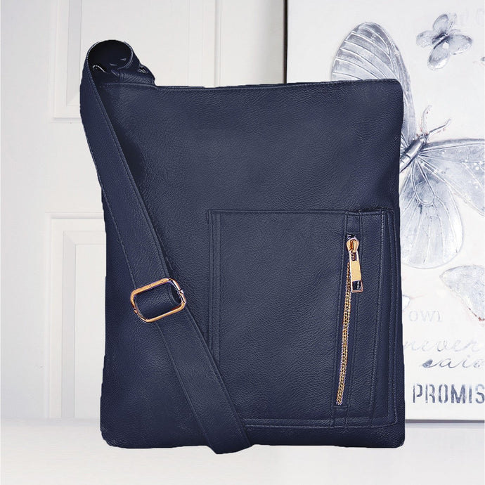 Nina Crossbody Satchel in Navy