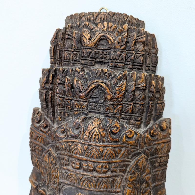 Load image into Gallery viewer, Bayon Wood Sculpture | Vintage Piece from Angkor Wat
