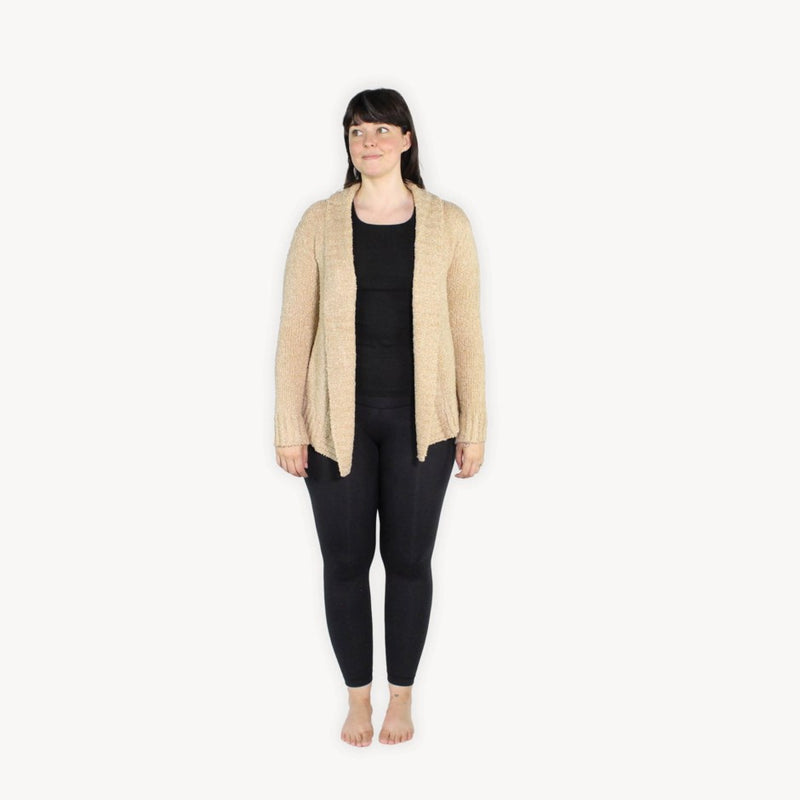 Load image into Gallery viewer, Cozy Cardigan with Ribbed Edge in Honey
