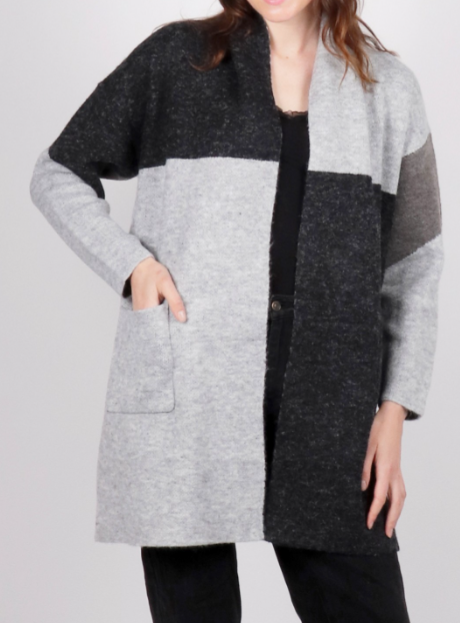 Colour Block Sweater in Greys