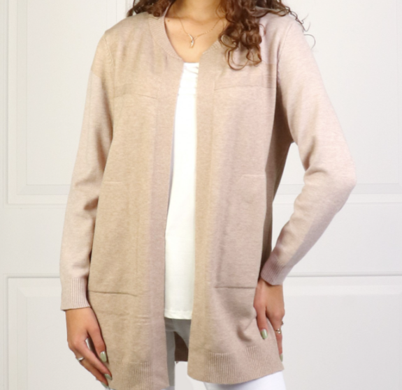 Load image into Gallery viewer, Gina Open Front Cardigan in Coffee
