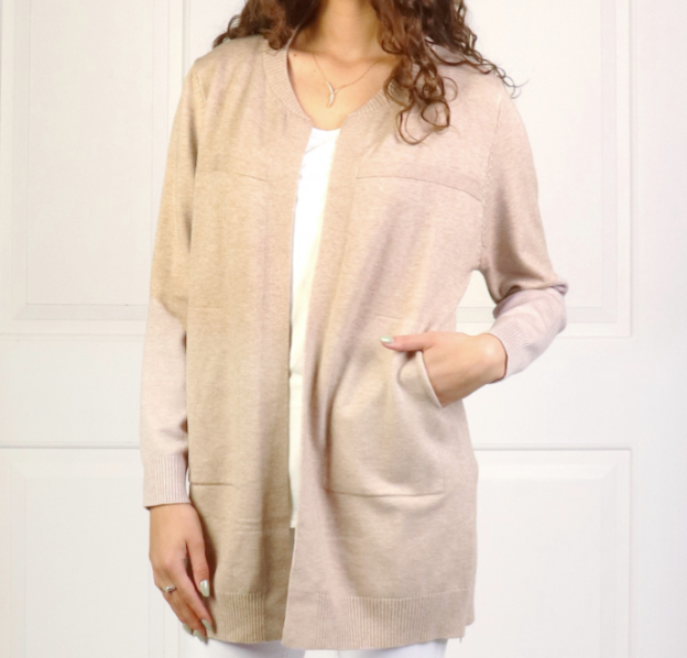 Load image into Gallery viewer, Gina Open Front Cardigan in Coffee
