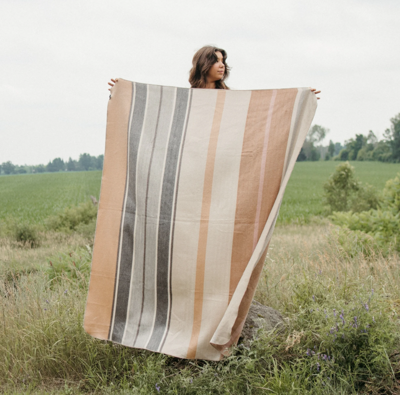 Load image into Gallery viewer, Alpaca Blend Double Blanket in Tumbleweed
