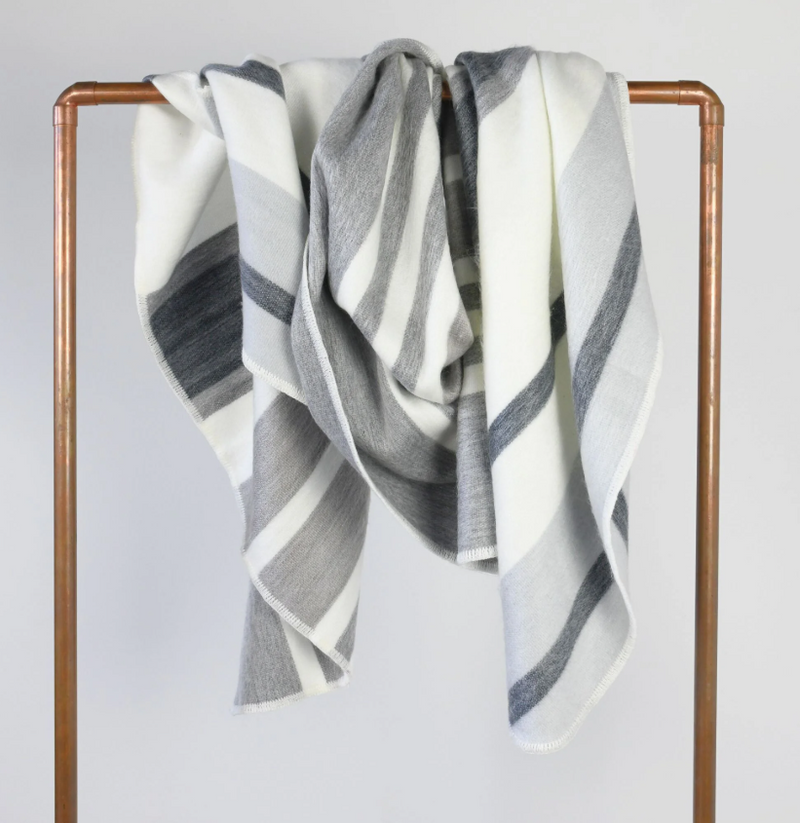 Load image into Gallery viewer, Alpaca Blend Double Blanket in Earl Grey
