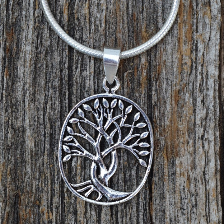 Load image into Gallery viewer, Blended Family Tree of Life Necklace in Sterling Silver
