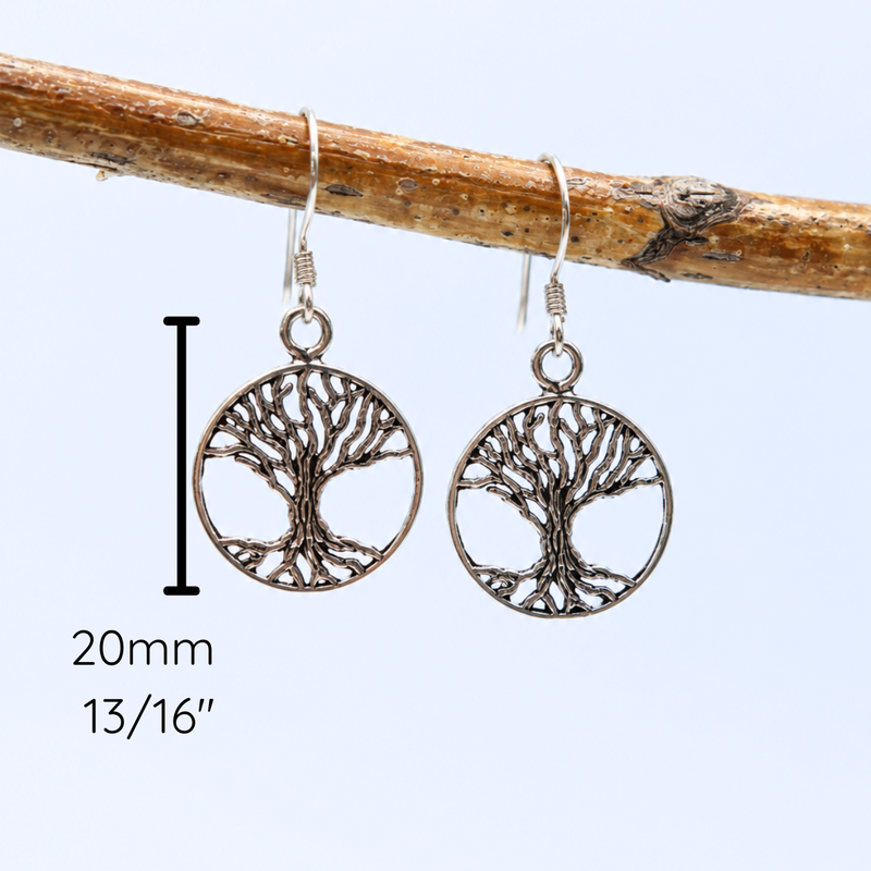 Load image into Gallery viewer, Standing Strong Tree of Life Earrings | Sterling Silver

