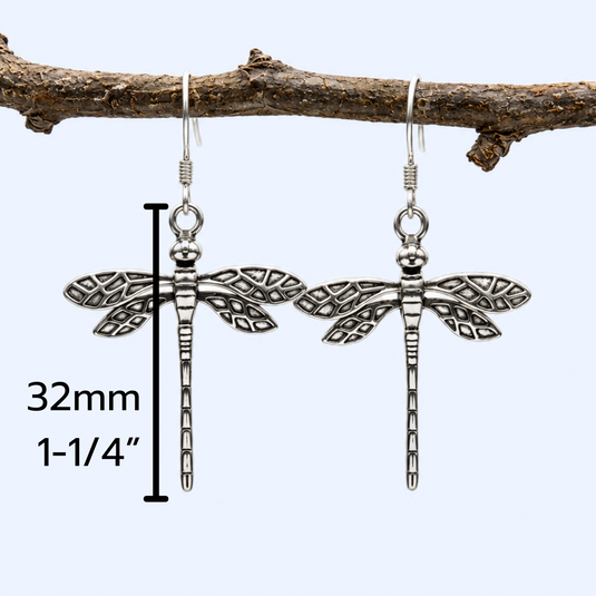 Wings of Change Dragonfly Earrings in Sterling Silver