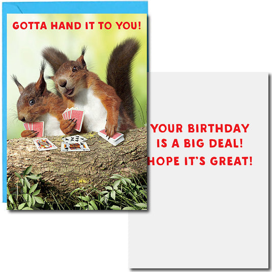 Gotta Hand It To You Birthday Card