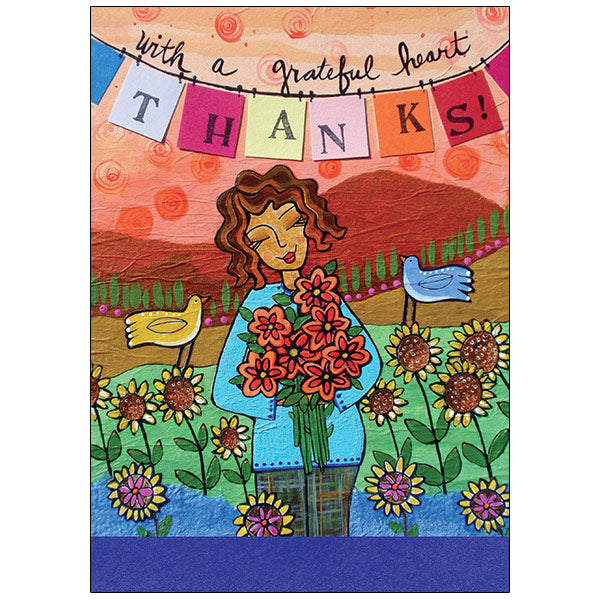 Load image into Gallery viewer, Thank-you with a Grateful Heart Card
