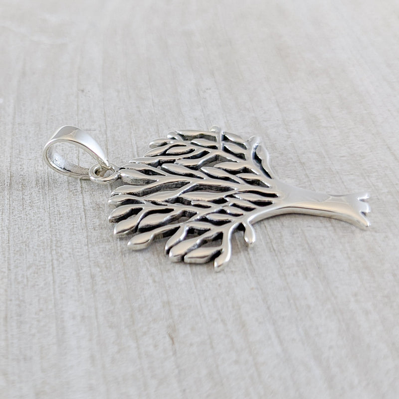 Load image into Gallery viewer, Leafy Tree Necklace in Sterling Silver
