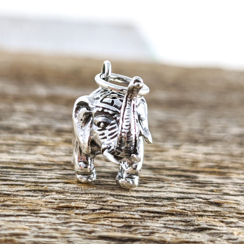 Load image into Gallery viewer, On the Move Elephant Necklace in Sterling Silver
