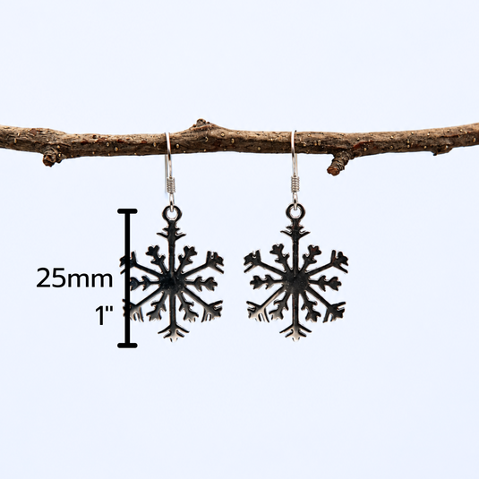 A Little Winter Magic | Sterling Silver Snowflake Earrings