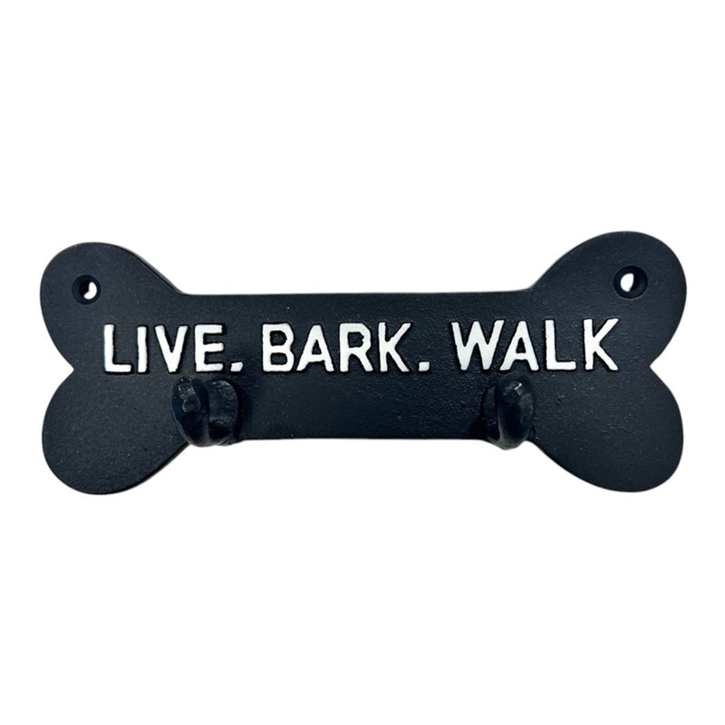 Load image into Gallery viewer, Live, Bark, Walk Cast Iron Wall Hooks
