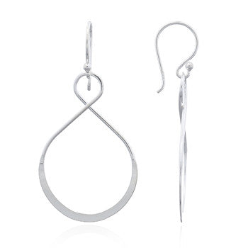 Load image into Gallery viewer, Unsymmetrical Infinity Earrings, Sterling Silver

