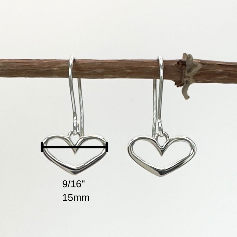 Load image into Gallery viewer, Loving Heart Earrings in Sterling Silver
