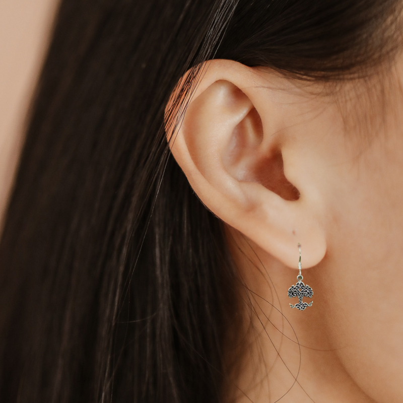 Load image into Gallery viewer, Celtic Knot Tree Earrings – Symbol of Strength &amp; Renewal
