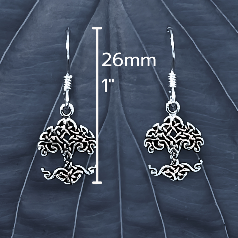 Load image into Gallery viewer, Celtic Knot Tree Earrings – Symbol of Strength &amp; Renewal
