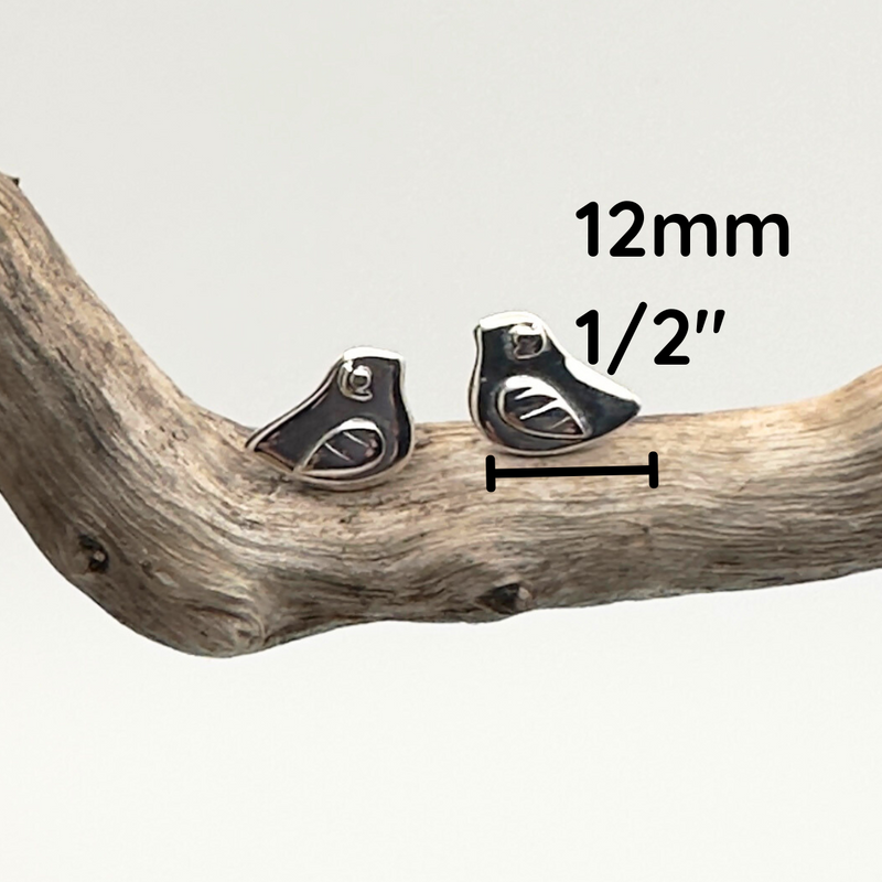 Load image into Gallery viewer, Whimsy Wings Sterling Bird Stud Earrings
