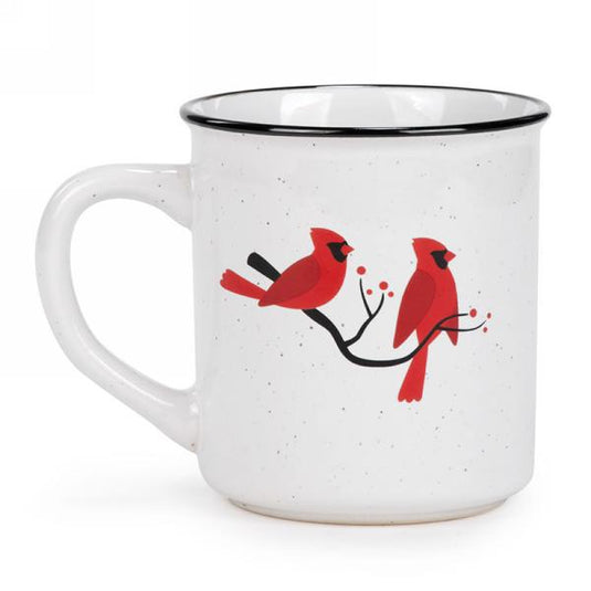 Vintage-style Ceramic Mug with Cardinals