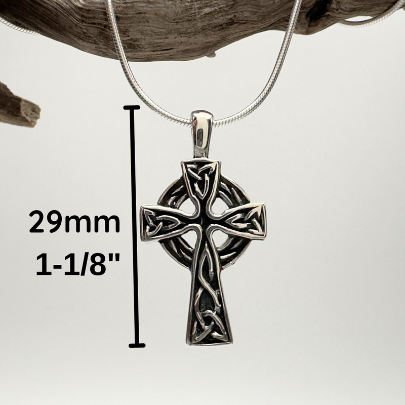 Load image into Gallery viewer, Faith Forged in Silver: Celtic Cross Necklace
