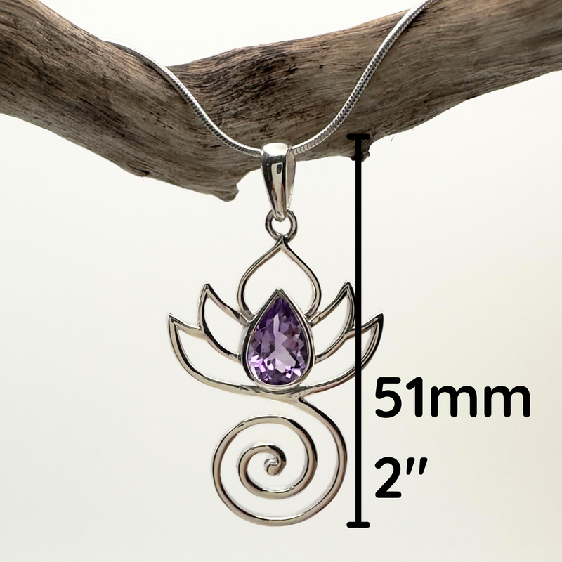 Load image into Gallery viewer, Radiant Lotus Amethyst Necklace
