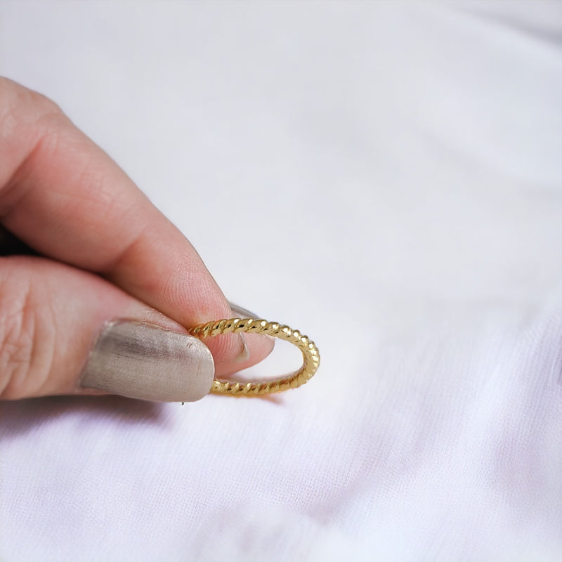 Load image into Gallery viewer, Twisted Band in Gold Plated Sterling Silver
