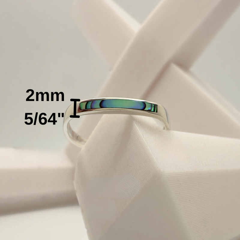 Load image into Gallery viewer, Moonlit Shore Ring – Sterling with Abalone Accent
