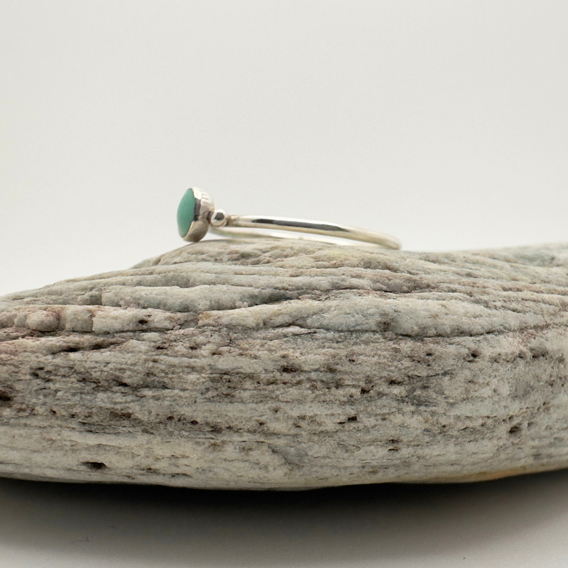Load image into Gallery viewer, Dot of Turquoise Ring, Sterling Silver
