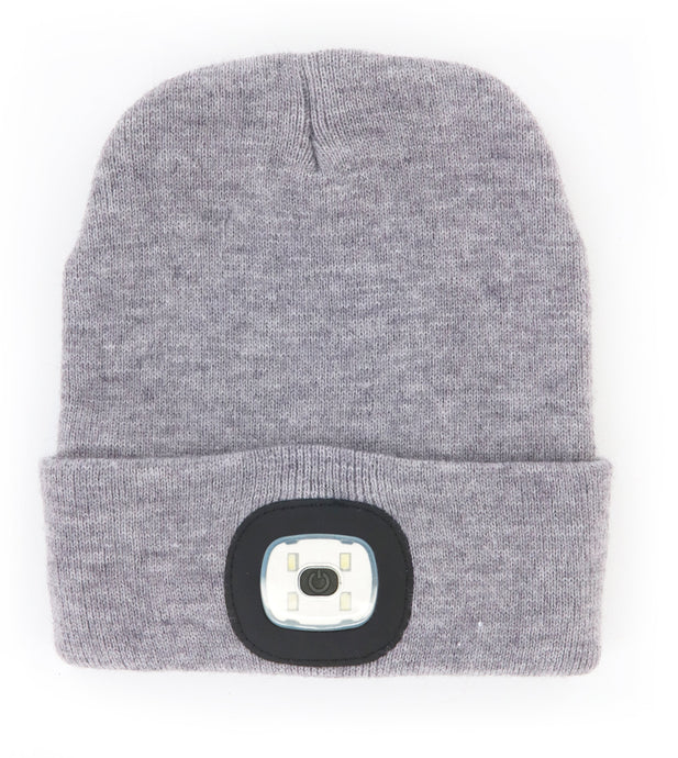 Night Scope Rechargeable LED Beanie in Grey